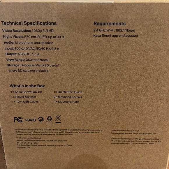 Kasa Indoor Pan/Tilt Smart Security Camera, 1080p HD - Picture 3 of 4